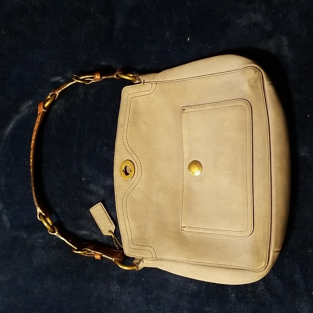 Authenic Coach Bag Light Blue Suede